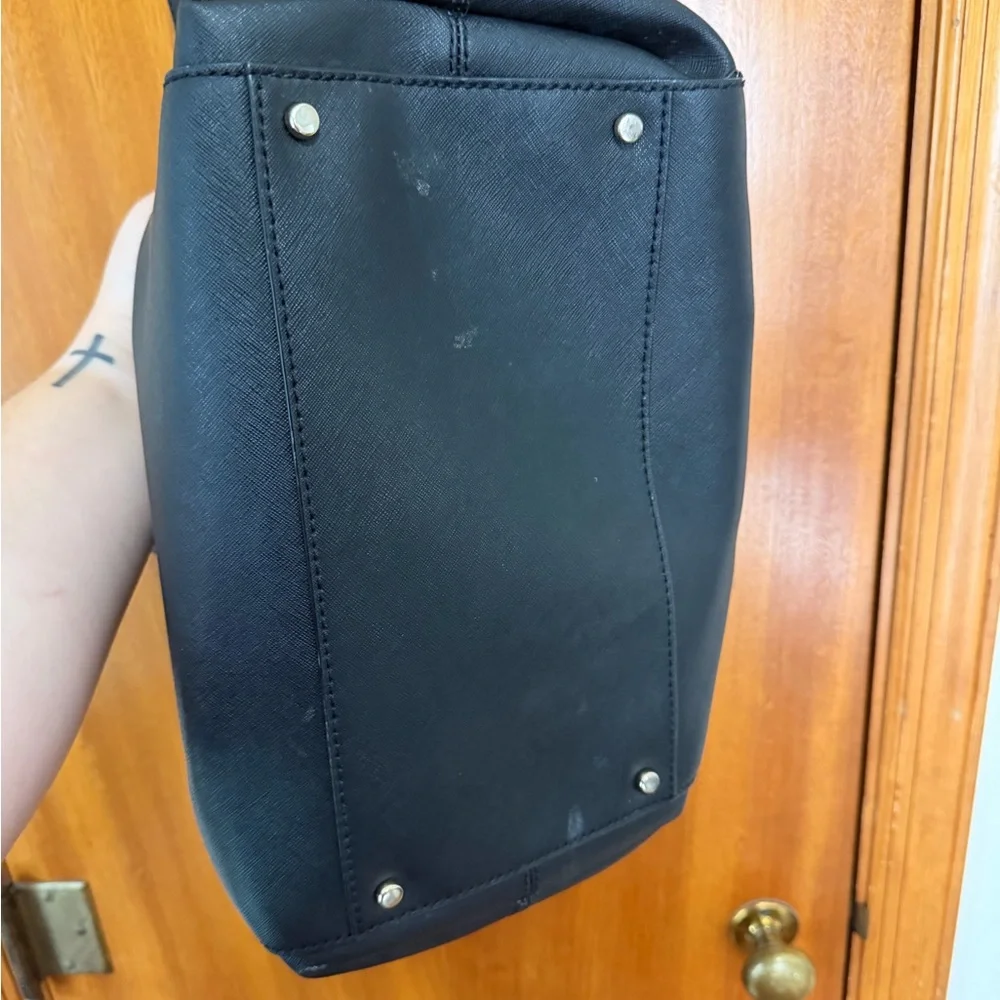 Kate Spade Black Leather Satchel Tote